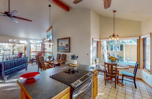 Greeley House | Lake-view home with gas fireplaces, inviting deck & dog-friendly yard