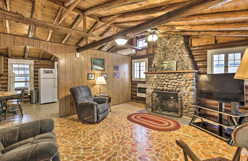 Rice Lake Cabin | Lakefront 1930’s Log Cabin w/Dock & Fire Pit!