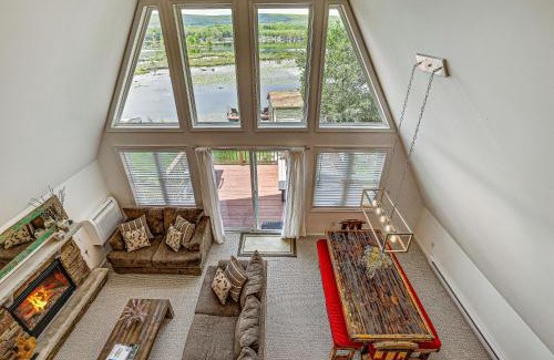 Lake Ariel House | Lakefront A-frame Hot Tub, Dock, Kayaks, Games