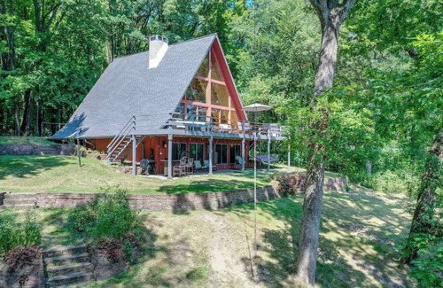 Merrimac House | Lakefront A-Frame, Stunning Views, Private Dock