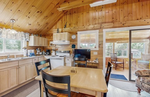 Greenville Cottage | Lakefront, cabin-inspired home with firepit, grill, & screened porch, Wifi