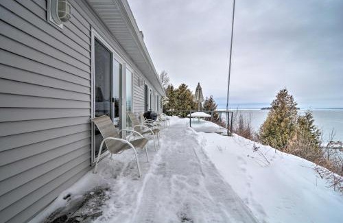 De Tour Village House | Lakefront De Tour Village Home with Deck and Fire Pit!