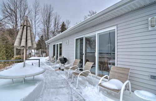 De Tour Village House | Lakefront De Tour Village Home with Deck and Fire Pit!