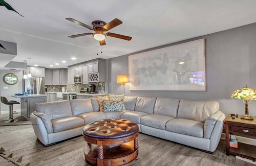 Desert Shores Condo | Lakefront Family, 3 Bedroom, 2 Bath, Private Patio, Heated Pool, Jacuzzi