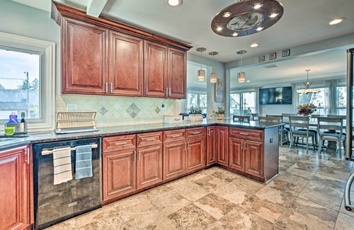 Fox Lake House | Lakefront Home w/Game Room, Theater & Dock!