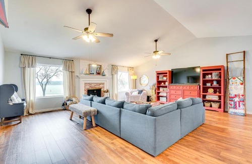 Grove House | Lakefront Home with Private Dock in Grove