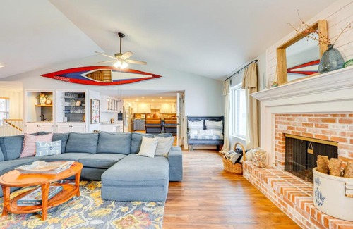 Grove House | Lakefront Home with Private Dock in Grove