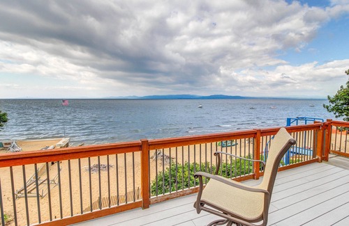Malletts Bay House | Lakefront home with water access, views of the mountains, private deck & patio