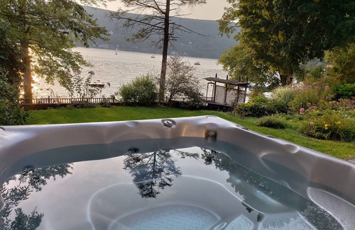 Greenwood Lake House | Lakefront - HotTub, Gameroom, Bar, White Sand Beach, Views, and 15 acres