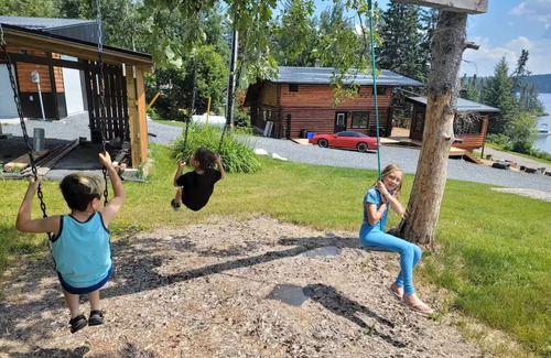 Northern Ontario Cabin | Lakefront Log Cabin w/Private Beach, Floating Water Park, Dock & Firepit