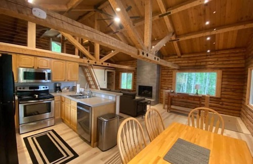 Willow House | Lakefront Log Home - dock, kayaks, paddle boards, fire pit