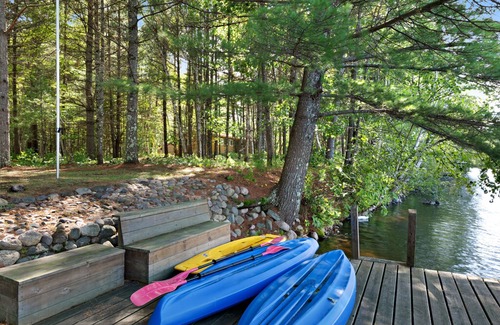 Manitowish Waters House | Lakefront Northwoods octagon cabin with private dock - dog-friendly