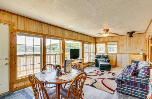 Climax Springs Apartment | Lakefront Ozark Cottage Deck with Covered Dock!