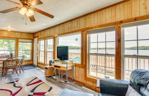 Climax Springs Apartment | Lakefront Ozark Cottage Deck with Covered Dock!