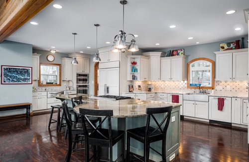 Littleton House | Lakefront Serenity: 6BR, Firepit, Dock, Great Views, Up to 17 guests