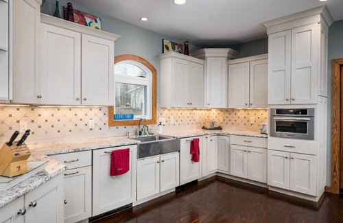 Littleton House | Lakefront Serenity: 6BR, Firepit, Dock, Great Views, Up to 17 guests