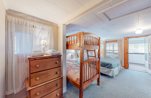 Windham Apartment | Lakefront suite with screened porch, fast WiFi, firepit area, Sebago Lake access