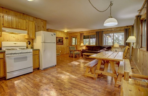 Lac du Flambeau Cabin | Lakeside Wisconsin Northwoods Cabin w/private dock. Pet friendly