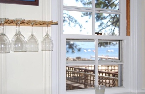 Tahoe Vista Cottage | Lakeview cottage-steps to beach -shared Lakefront deck! Dog ok
