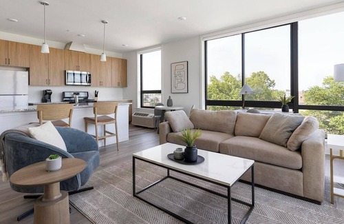 Carteret Apartment | Landing | Chic 2BD, Gym, Rooftop Lounge