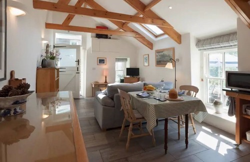 Burgh Island House | Langmans Bothy, cosy converted barn short walk from Bantham Beach in South Devon