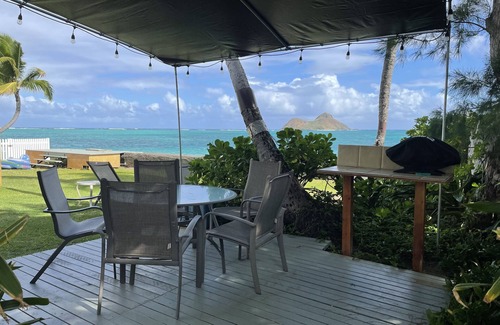 Lanikai House | Lanikai Ocean Front Duplex Bungalow Private ocean steps. Contact for rates/avail