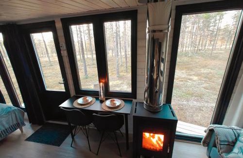 Kolari House | Lapland Riverside, Landscape Cabin, KUUKKELI, Ylläs, Tiny Home with Sauna, Fireplace, Terrace, BBQ, Wifi, Ski, Fishing, Pets OK