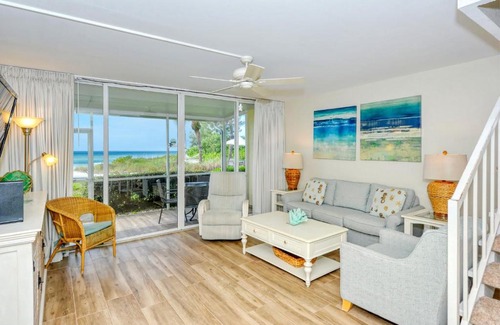 Longboat Key Apartment | LaPlaya 102B-Directly on the beach with the warm Gulf waters waiting!