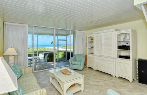 Longboat Key Apartment | LaPlaya 105B-Relax on the balcony and watch the dolphins swim by and the pelicans dive!