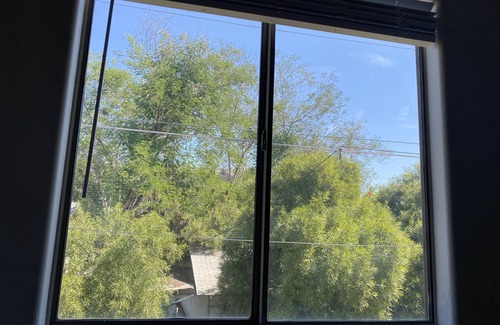 North Mountain House | Large bedroom with private entrance, bathroom and thermostat