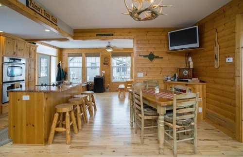 Clear Lake House | Large Family Lake Oasis with exquisite log furniture charm!