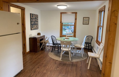 North Jay Cabin | Large Lake House with Private Beach, Dock, Canoe & Kayak