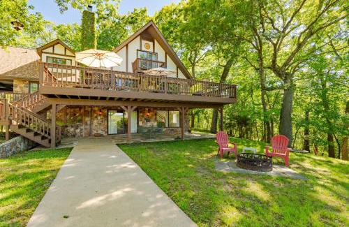 Lake Ozark House | Large Lake Tudor Home, Dock, 3 acres, walk to Bagnell Dam , 1 MM