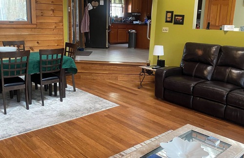 Mongaup Valley Cabin | Large Modern Cabin with Hot Tub Tucked in Woods