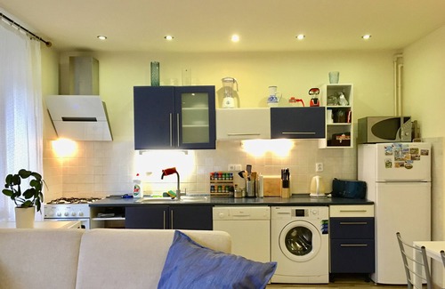 Old Town Apartment | Large-quiet-safe Apt Blue in Heart of Old town -AC+DRYER+Blackout Shutters+WIFI!