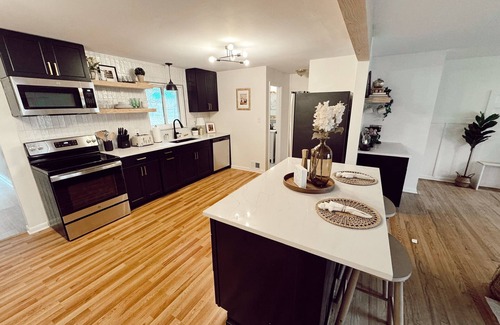 Indianapolis House | Large Ranch House Private Sleeps 12 Big Living Room and Back Yard Close Downtown