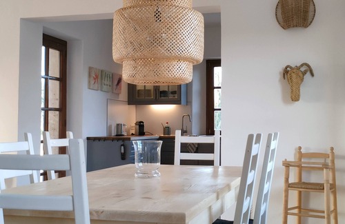 Sant Joan House | Large stone finca with a pool in the countryside, superb panoramic view