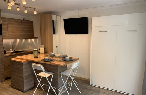Barcelonnette Apartment | Large studio 4/6 people south facing balcony terrace garden
