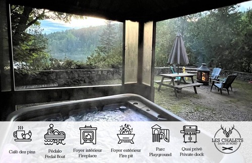 Sainte-Lucie-des-Laurentides Ski Chalet | ☀️ Le1605 - Spa and Beach - Chalets in the north ☀️