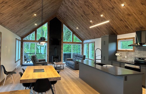 Saint Ferreol les Neiges House | Le chalet Polaire au Mont-Sainte-Anne, bikes, skis et pets frendly!