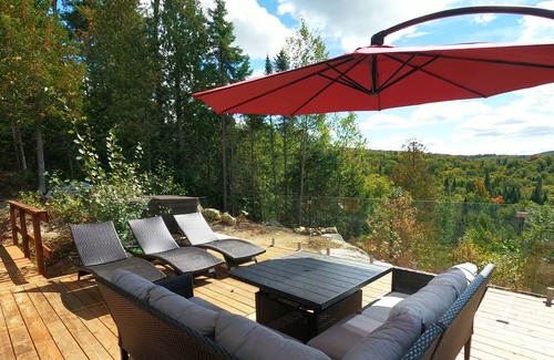 Lantier Cabin | Le Nid des Colibris - Breathtaking view of Lake Ludger - 4 Seasons - Spa