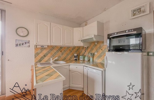 Le Sauze Apartment | Le Panorama Studio 6 pers. - Private parking lot