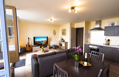 Amboise Apartment | Le Pont Royal, Spectacular Views of Loire & Bridge from huge, private terrace !