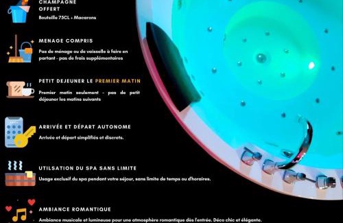 Perverie House | Le Secret - Nuit romantique avec Jacuzzi privatif - Champagne offert - Climatisation