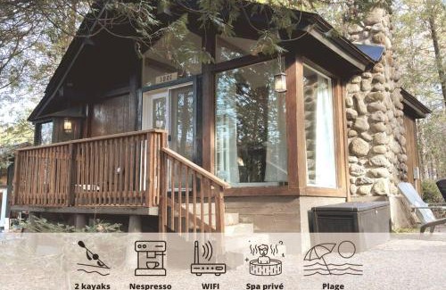 Sainte-Lucie-des-Laurentides House | Le1601 - Le Petit Renard - Chalet spa et plage