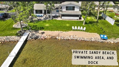 Brainerd House | Life Is Good Lodge lakefront with sandy beach