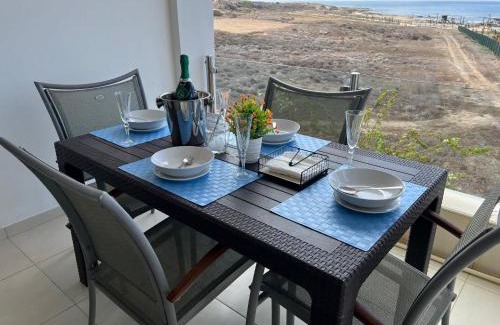 Paphos Apartment | Lighthouse Beach - 3BR Seafront Apt 50m to Beach with Sea Views - Sleeps 6