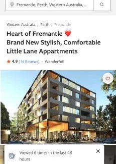 Fremantle Apartment | Little Lane Apartments Comfortable, Chic New Apartment in Heart Of Fremantle Features Large balcony & Free car bay