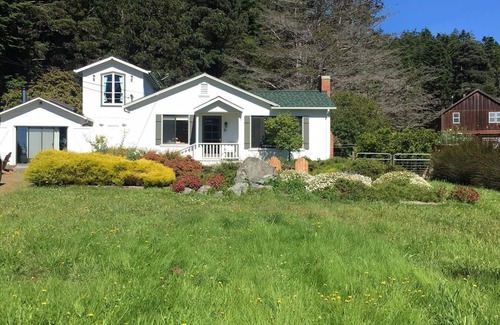 Little River Cottage | Little River Gem: ocean views, exquisite gardens, 1 floor, private, 850 sq ft,