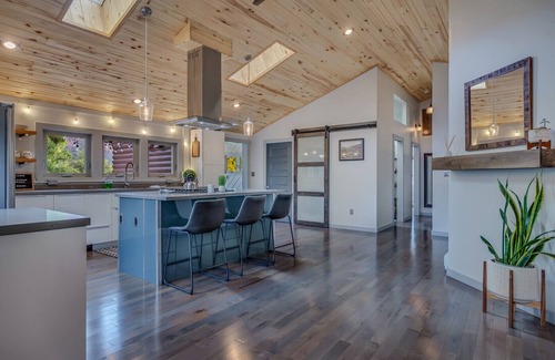 Glenwood Springs House | Locally owned modern house with unique path over roaring fork pedestrian bridge
